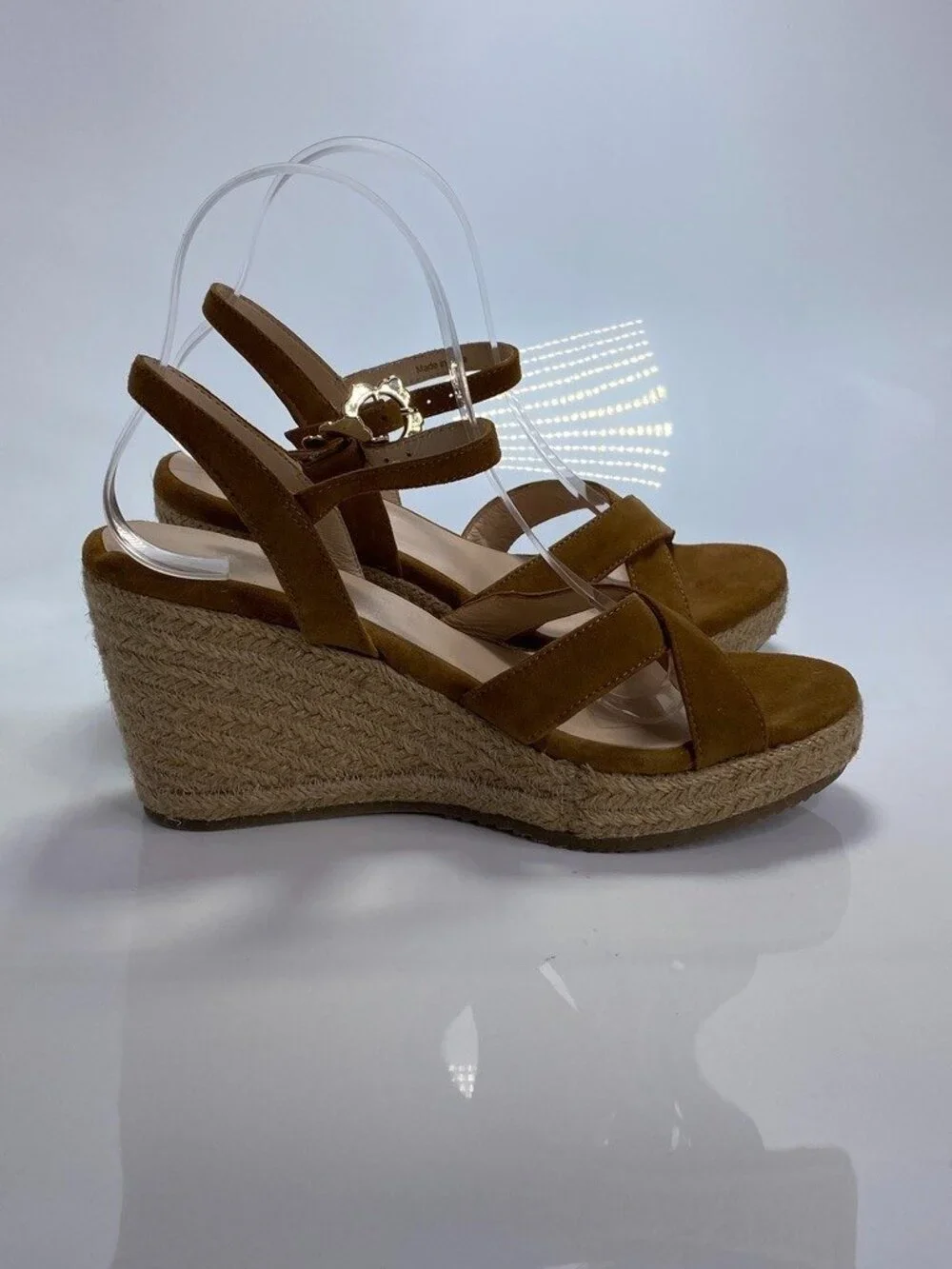 Ted Baker Women's Brown Suede Strap Taymii Espadrille Wedge Sz 9